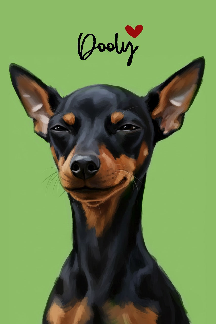 Custom Pet Portrait  - Canvas (Solid Background)