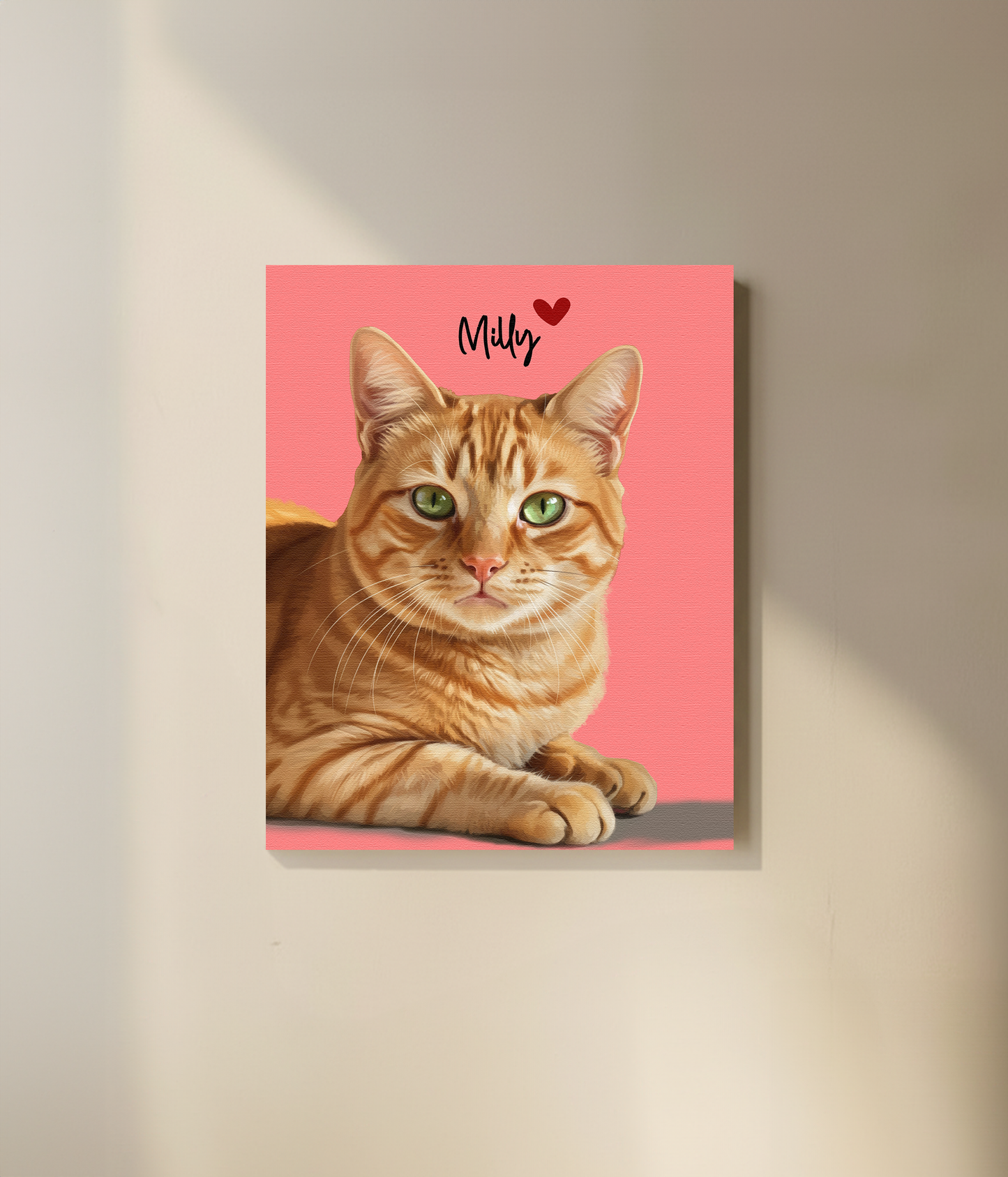 Custom Pet Portrait  - Canvas (Solid Background)