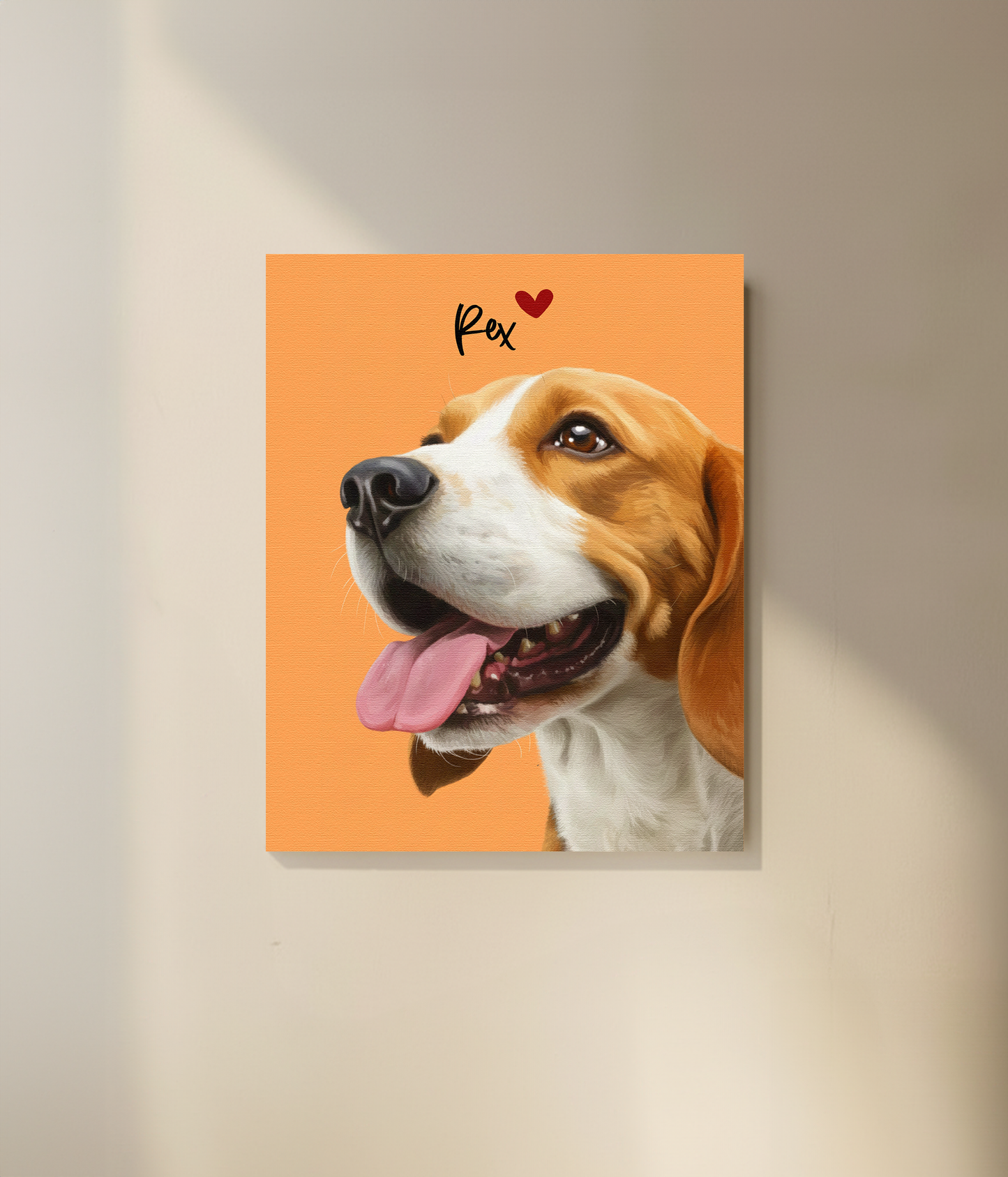 Custom Pet Portrait  - Canvas (Solid Background)