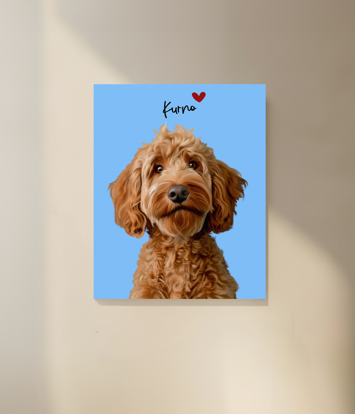 Custom Pet Portrait  - Canvas (Solid Background)