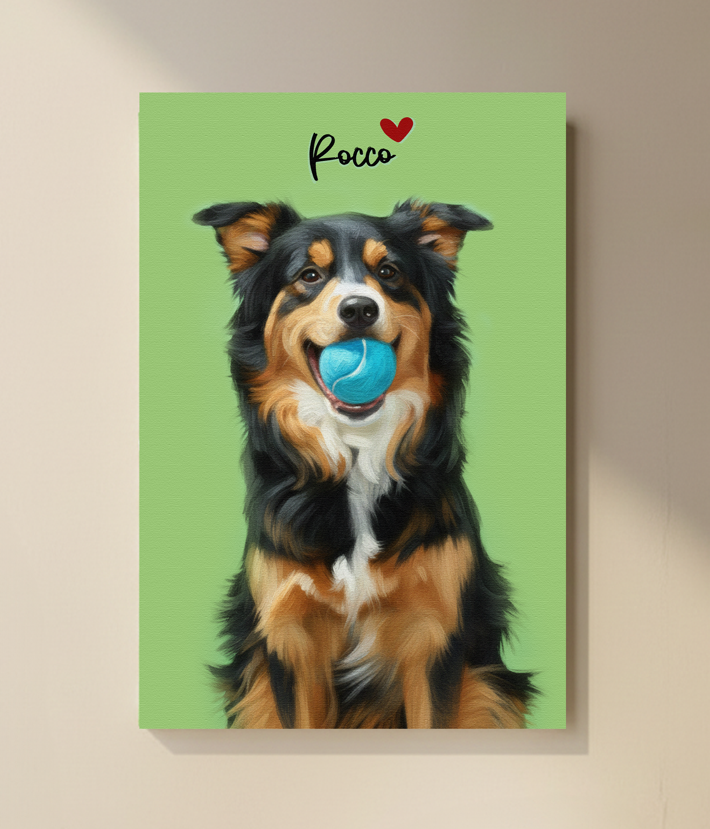 Custom Pet Portrait  - Canvas (Solid Background)