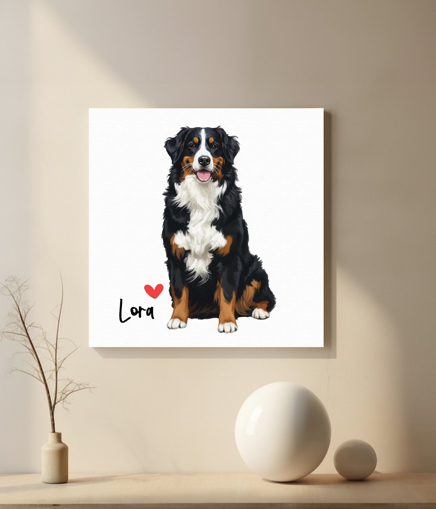 Custom Pet Portrait  - Canvas (Solid Background)