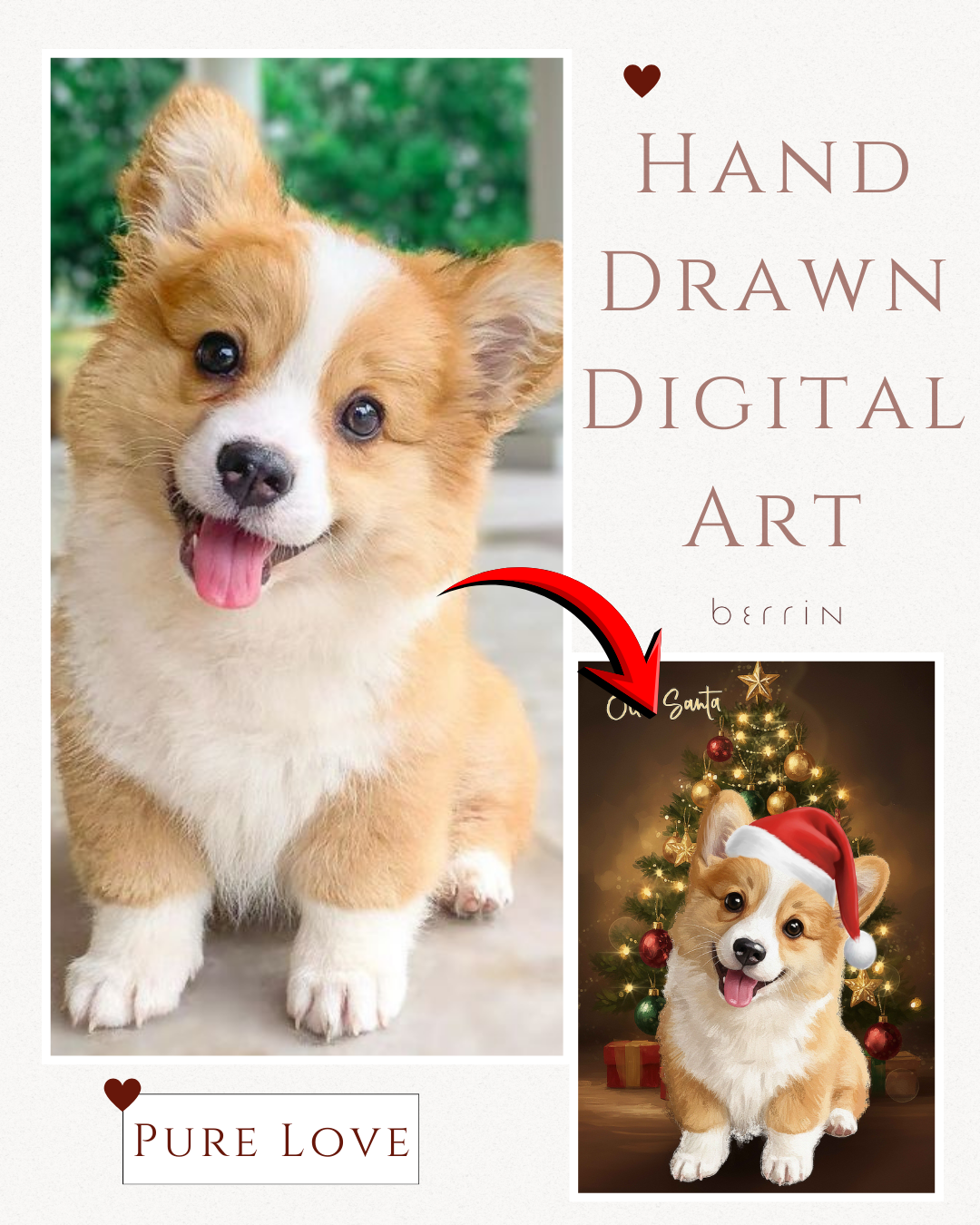 Custom Pet Portrait - Canvas (Themed Background)