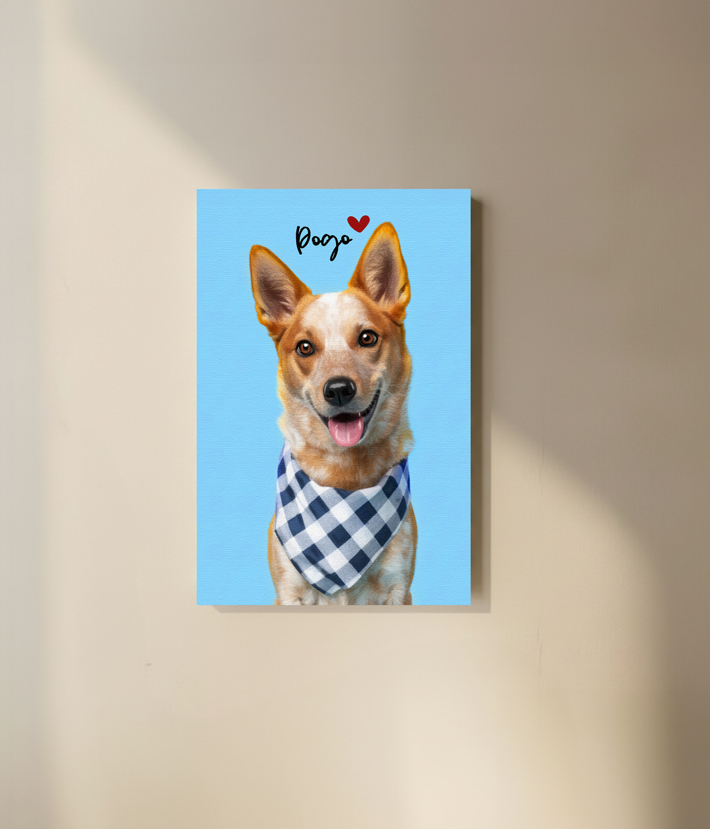 Custom Pet Portrait  - Canvas (Solid Background)