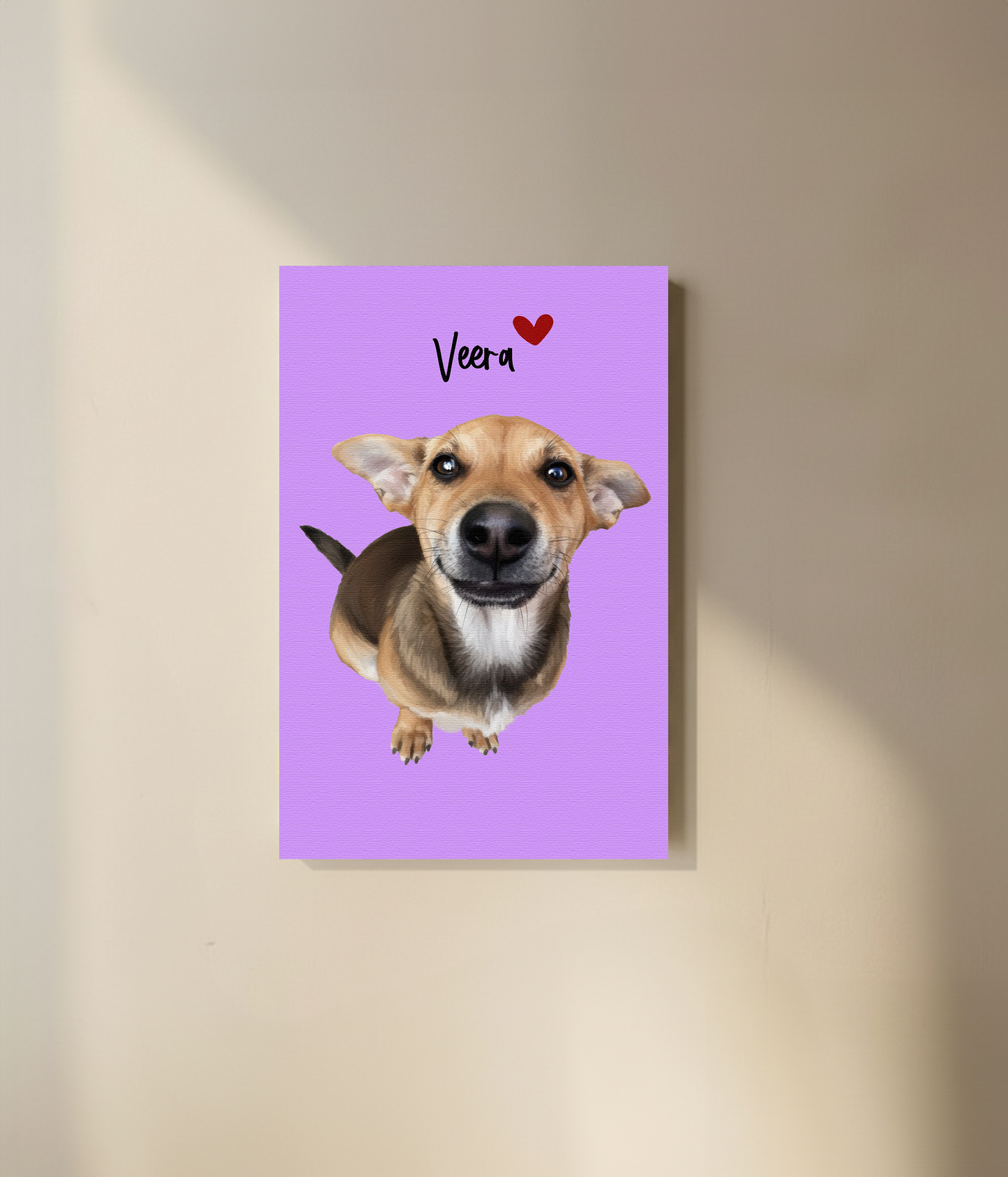Custom Pet Portrait  - Canvas (Solid Background)
