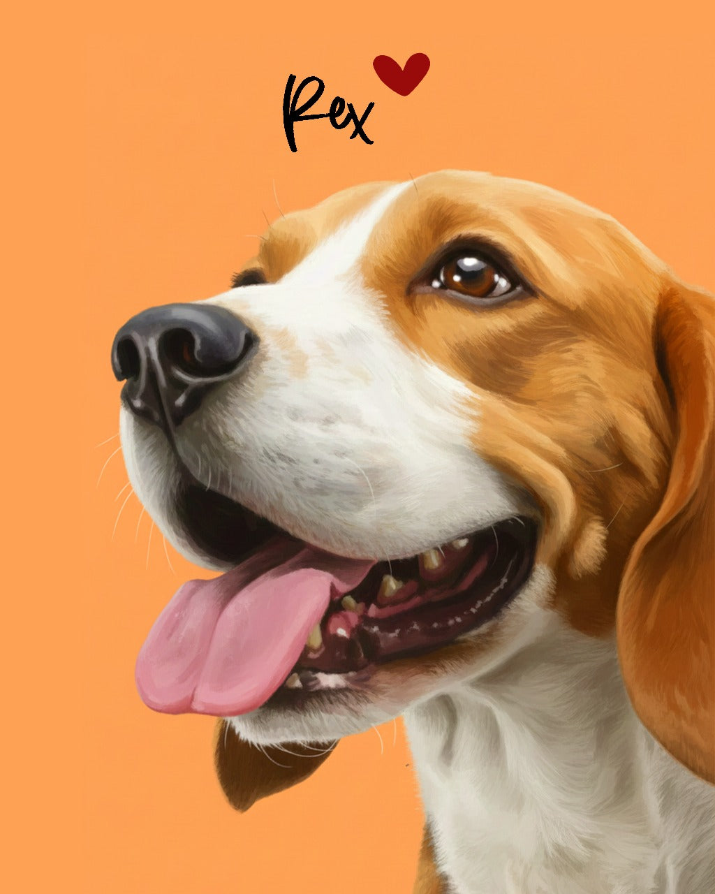 Custom Pet Portrait  - Canvas (Solid Background)
